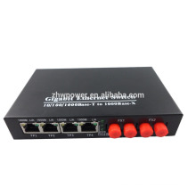 Versorgung Gagibit Ethernet Switch 10/100 / 1000M Fiber Media Konverter mit FC SC Fiber Adapter